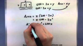 Pre-Calculus - Quadratic word problem involving maximums or minimums