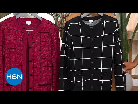 Jaclyn Smith Button-Front Long-Sleeve Sweater Jacket | HSN
