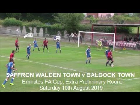 Saffron Walden Town v Baldock Town. Emirates FA Cup, Season 2019-20