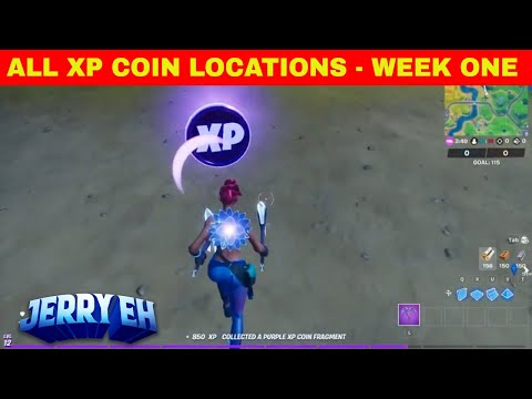 All XP COIN LOCATIONS (9) - Fortnite Chapter 2, Season 4, Week 1 XP Coins