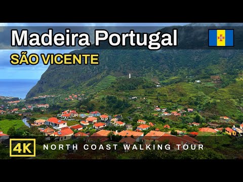 Madeira 4K - Walking Tour in São Vicente | Most Beautiful Place in Madeira Island, Portugal