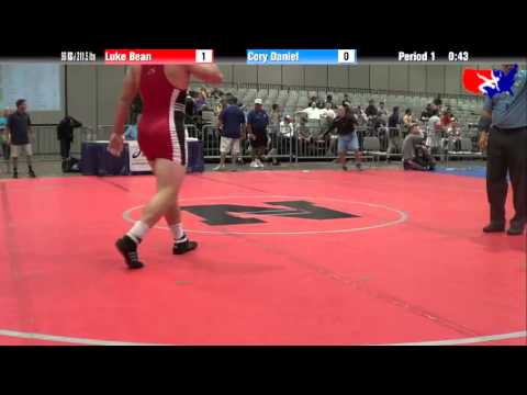 Luke Bean vs. Cory Daniel at 2013 Junior Nationals - FILA - FS