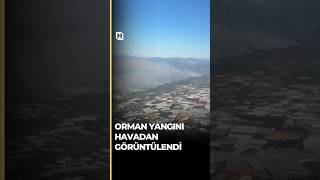 🔴 Antalya orman yangını bir yolcu tarafından uçaktan böyle görüntülend