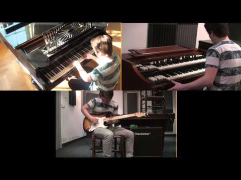 Slow Blues trio(hammond, guitar, piano) played by me, me and me