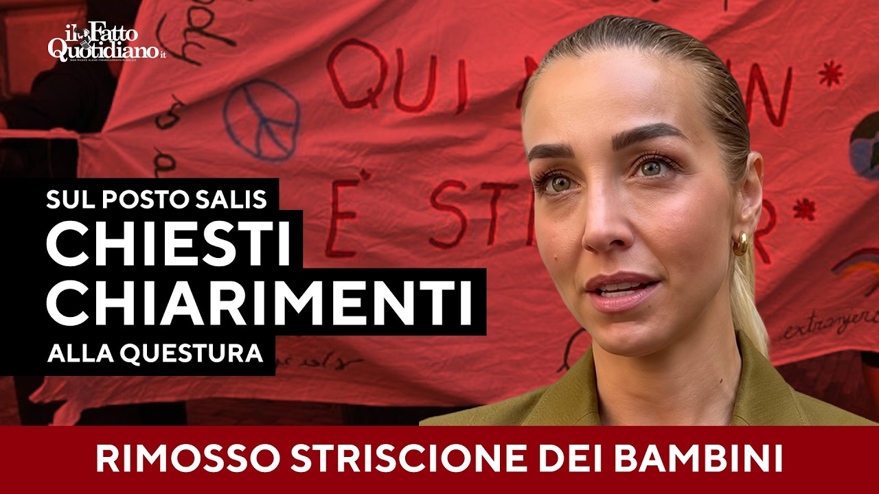 “Qui nessuno è straniero”. Genova, la polizia rimuove lo striscione contro il decreto Valditara