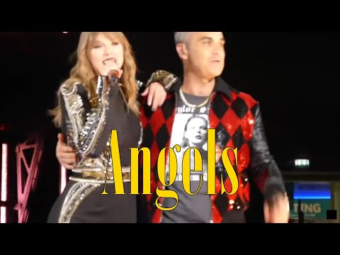 Robbie Williams & Taylor Swift - Angels - Live [On-Screen Lyrics]