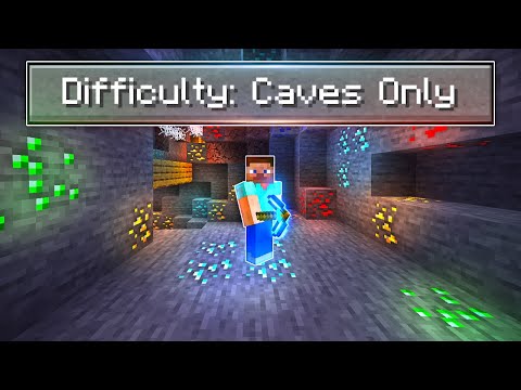 Beating Minecraft but it's a Cave Only World
