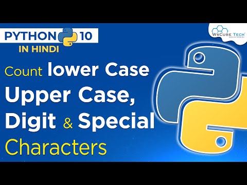 Python Count Lower Case Upper Case Digit and Special Characters in String Hindi 10