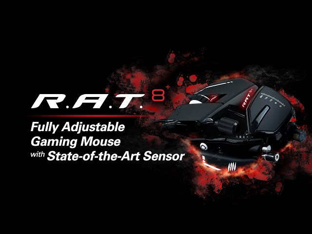 Mad Catz R.A.T. Mouse da gioco 8+ 16000 DPI RGB Nero video