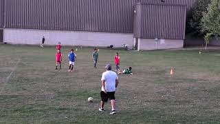 Juego de entreno de football 3 a 0