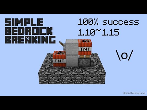 [1.10~1.16+] Simple Bedrock Breaking Method 100% Success Video