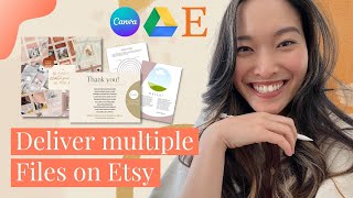 Deliver multiple files and links in one Etsy Listing || Canva Templates, PDFs, PNGs, JPGs + more