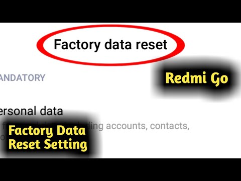 Redmi Go Factory Data Reset Setting