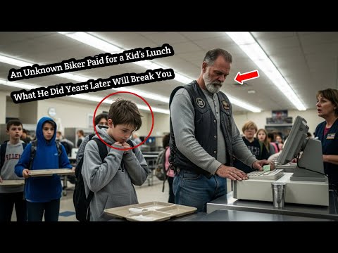 A Mysterious Biker Paid for Kids’ Lunches Every Day — Years Later, the Truth Was Revealed