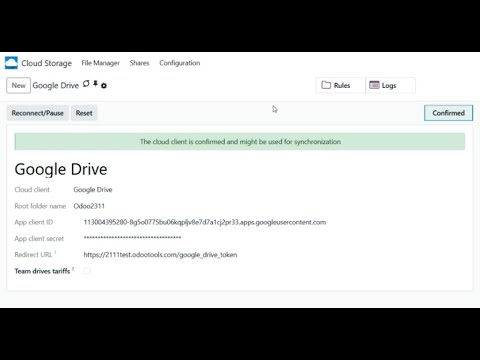 Google Drive Configuration and Log In