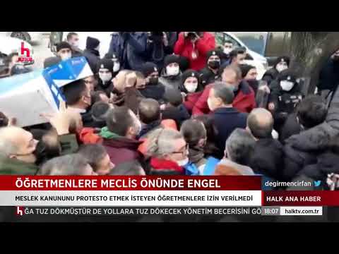 ÖĞRETMENE MECLİS ÖNÜNDE ENGEL-HALK TV ANA HABER-01/02/2022 | EĞİTİM İŞ