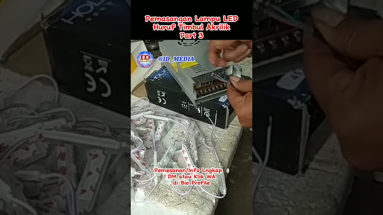 TUTORIAL || Cara memasang lampu LED Huruf Akrilik @iskantutorial