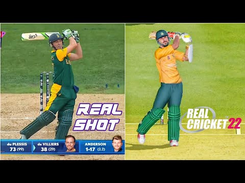 RC22- All Ab Devilliers Shots Comparison | Real vs RC22| Shot Map Codes