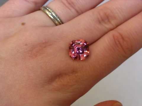 7.42ct Pink Tourmaline asscher