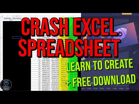 CRASH EXCEL SPREADSHEET!! LEARN TO MAKE YOUR OWN WITH FREE DOWNLOAD!