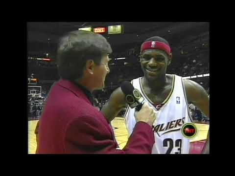 Rookie LeBron James Leads Cavs to Win vs. Pistons (23 Points, 9 Assists)