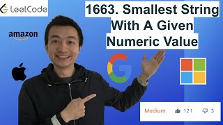 YouTube video 'LeetCode 1663. Smallest String With A Given Numeric Value - Interview Prep Ep 111'