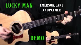 how to play "Lucky Man" on guitar by Emerson, Lake & Palmer | acoustic guitar lesson | DEMO