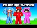 Our COLORS are SWITCHED in Minecraft!