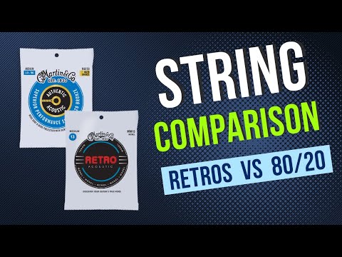 Martin acoustic guitar String comparison: 80/20 Bronze VS Retros