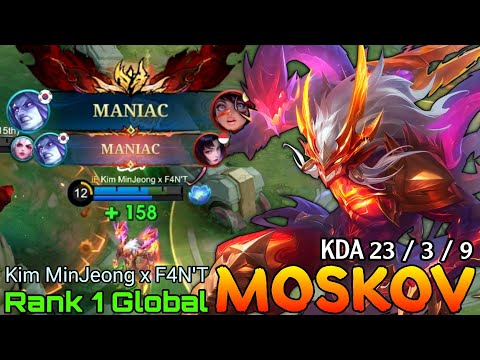 2x MANIAC with 23 Kills Moskov Super Aggressive Mode - Top 1 Global Moskov by Kim MinJeong x F4N'T