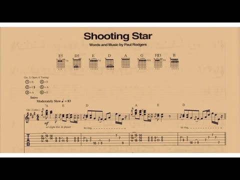 Shooting Star - Bad Company | Guitar Lesson | With Tab | Guitar Songbook