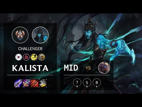Kalista Mid vs Poppy - KR Challenger Patch 10.11