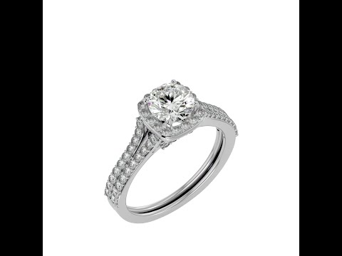 Inel de Logodna Captivating Halo Aur Galben 18k Genuine Diamonds - Cindy