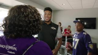 T.J. Onwuanibe Meets Marlon Humphrey | Baltimore Ravens