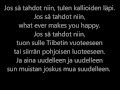 Jos sä tahdot niin (instrumental, karaoke) 