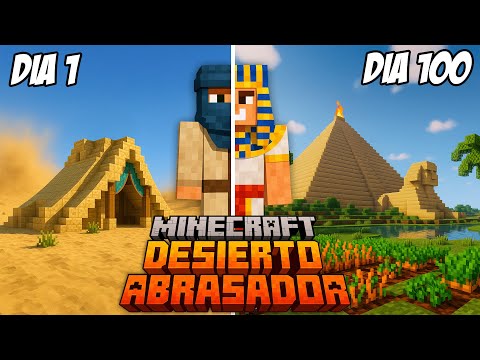 Sobreviví 100 Días en un MUNDO SOLO DE DESIERTO en Minecraft (Película completa)