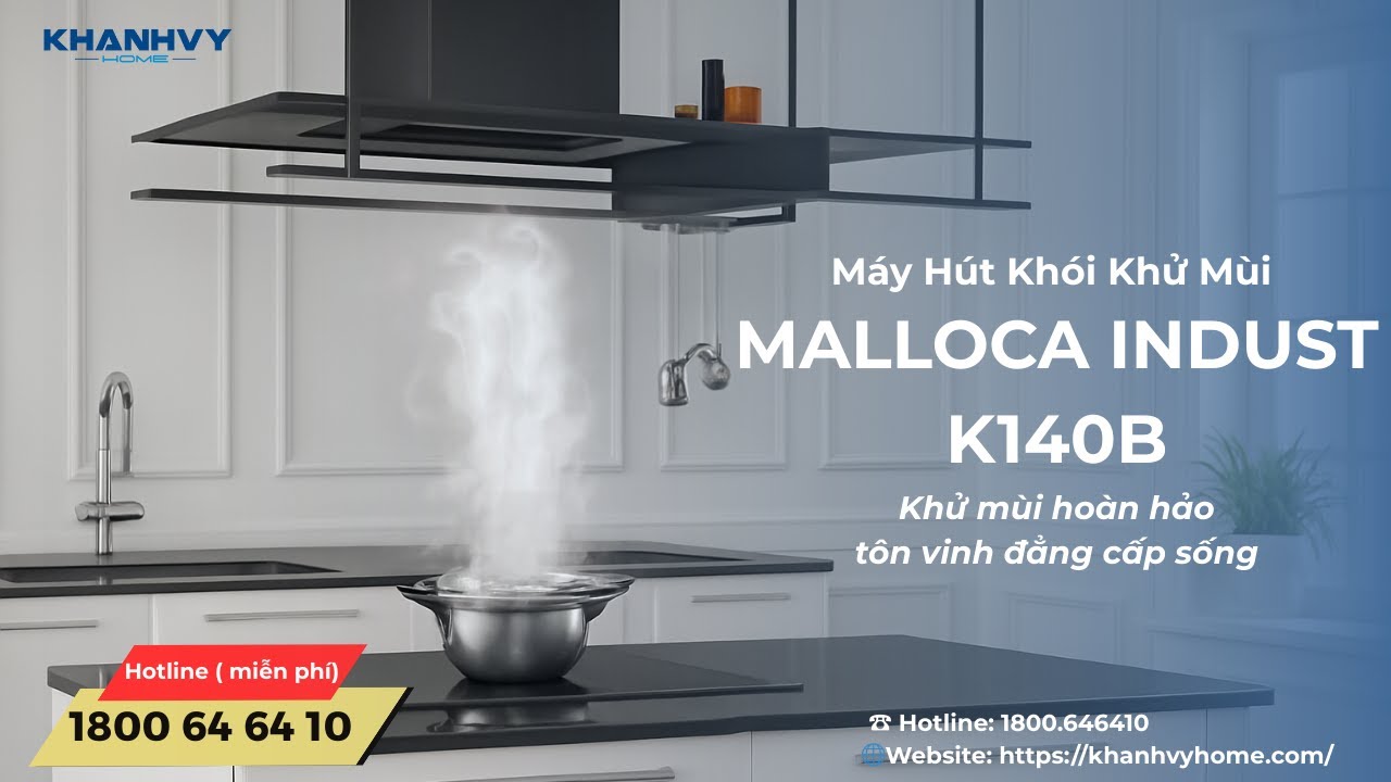 Máy hút khói khử mùi Malloca INDUST K140B