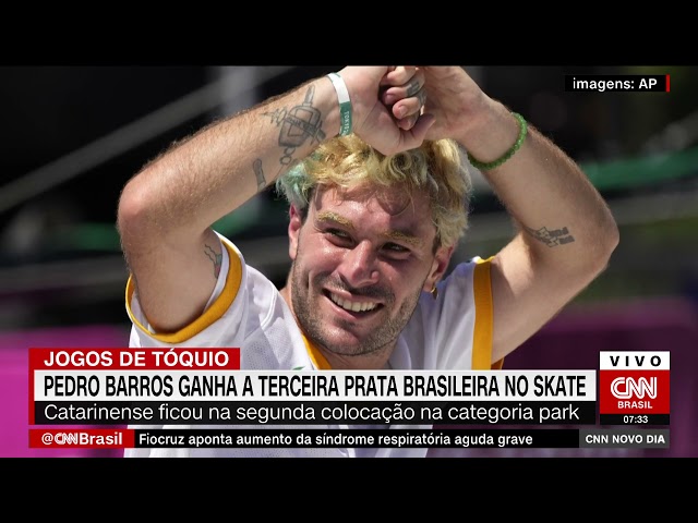 Pedro Barros conquista a medalha de prata no Skate Park nos Jogos