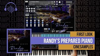 Video thumbnail for First Look: Randy's Prepared Piano by Cinesamples (Currently 33% Off) by Sample Library Review
