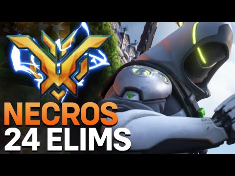 NECROS GENJI DOMINATING RANKED - 24 ELIMS GET POTG [ Overwatch 2 Season 1 Top 500 ]