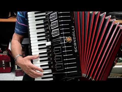 TOP Accordion Scandalli Polifonico XIV -120 Bass+Original Case&New Straps-for sale@Petrof Musicstore