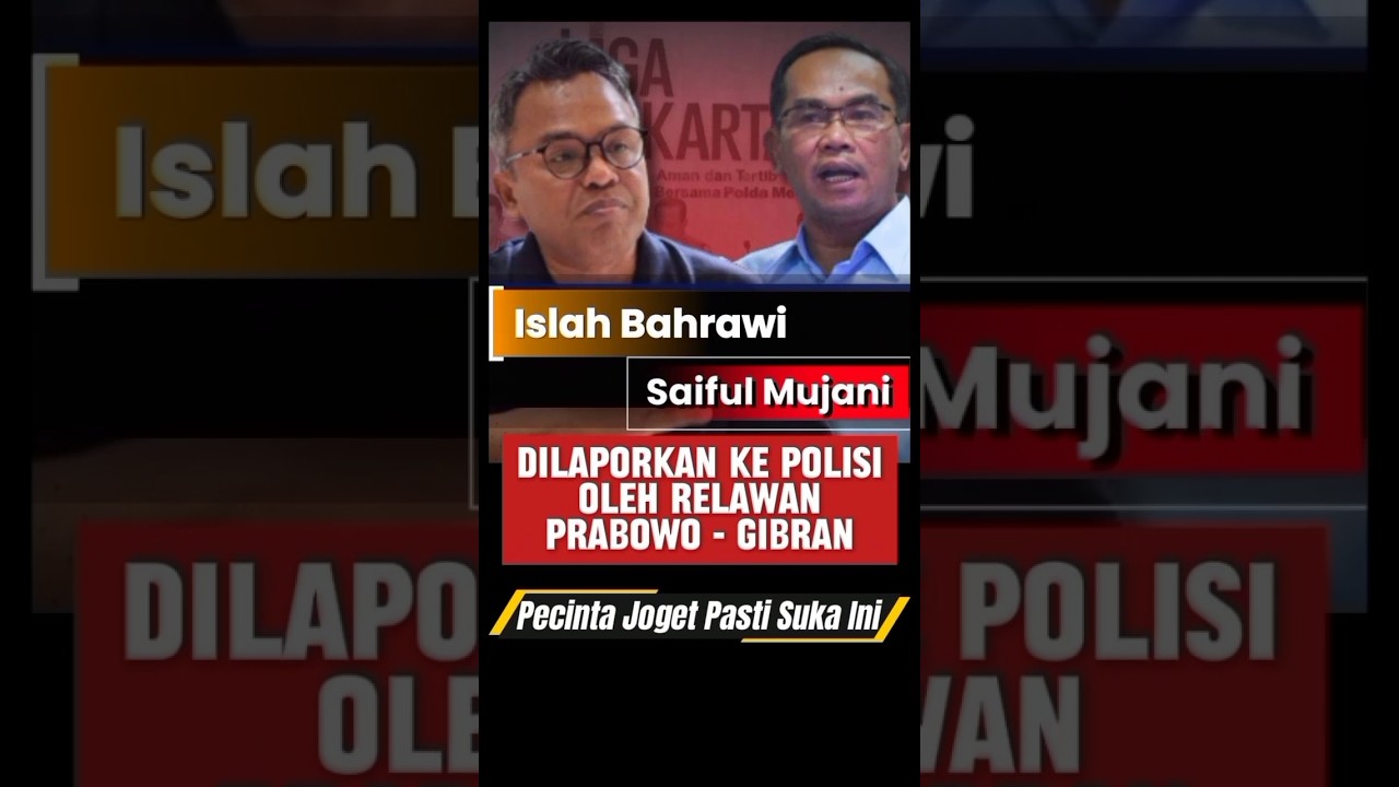 Bahrawi Saiful Mujani's Reconciliation Reported to Police by Prabowo Gibran Volunteers