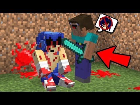 NOOB VS CREEPYPASTA KILLING SONIC.EXE MINECRAFT TROLL + ROLEPLAY