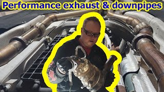 Removing stock downpipes and installing new exhaust 2020 Ford Explorer ST