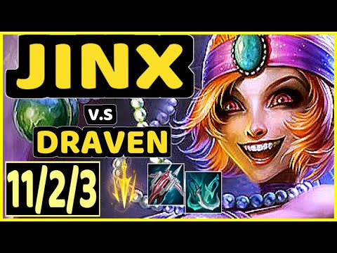 JINX vs DRAVEN - 11/2/3 KDA BOTTOM ADC CHALLENGER GAMEPLAY - EUW