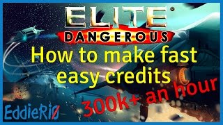 Elite Dangerous: How to make fast easy credits  - 300k+ an hour bounty hunting in extraction sites!