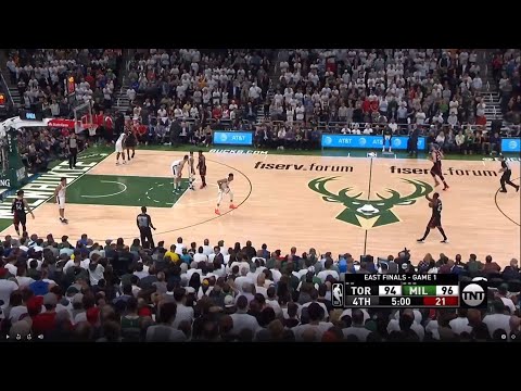 Final 5 mins of Toronto Raptors vs Milwaukee Bucks 05/15/19 Game 1
