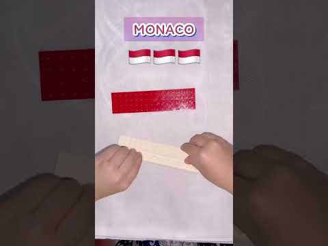 Monaco Lego Flag.🇲🇨🇲🇨🇲🇨#monaco #lego #worldflags #europe #ธงชาติ #flag #country #shortfeed
