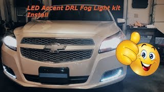 turbo Malibu LED DRL Accent fog light kit install