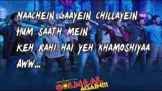 Itna Sannata Kyun Hai Lyrics Video Song | Golmaal Again |